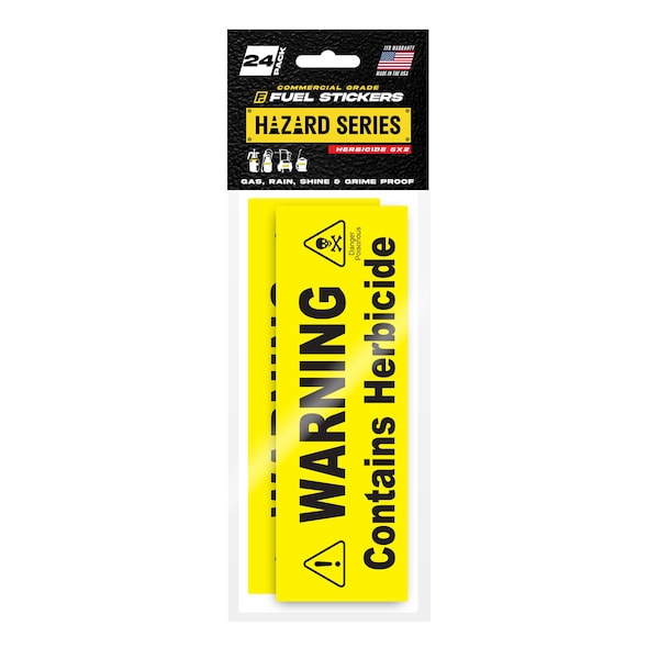 Herbicide Sticker, Warning Label: Pump Sprayer, Commercial Sprayer: Hvy-Dty, 6''x2'', 24PK